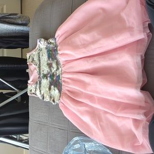 EUC: mermaid scales dress in pink